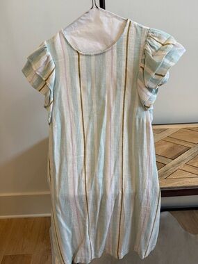 a new day Pastel Striped Dress - Mint, Pink, Gold, White